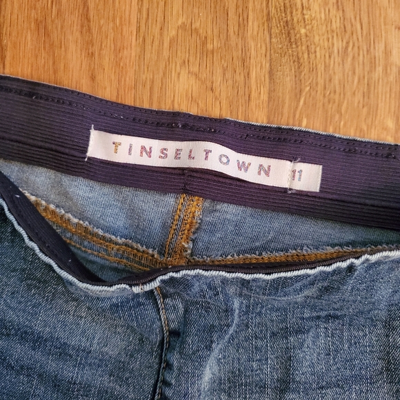 TINSELTOWN high rise flare blue jeans country concert 11x30 ripped denim bells - Picture 3 of 5